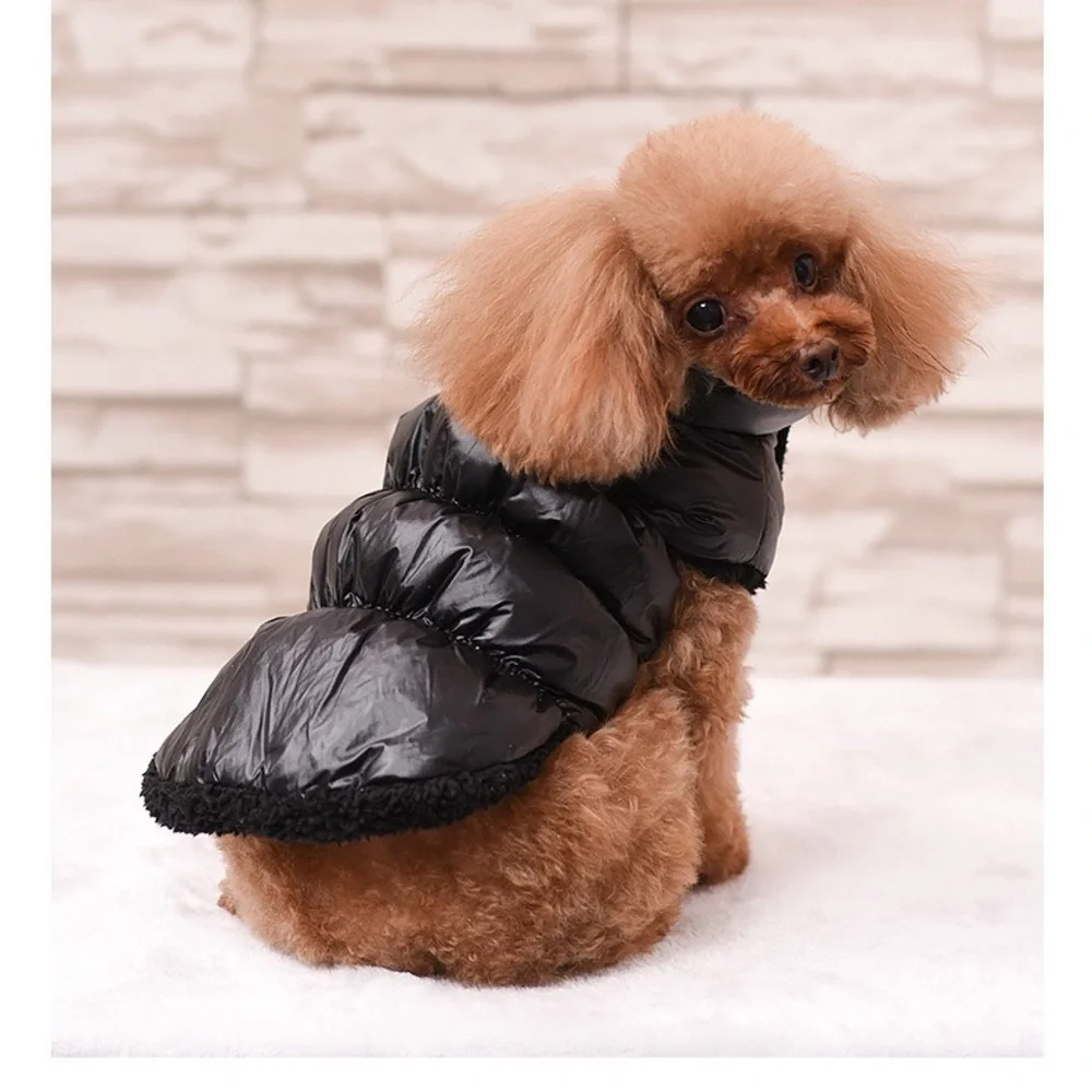 Dog Winter Puffer Jacket Size XL black Warm Pet Coat ,Dog Clothes Cozy
